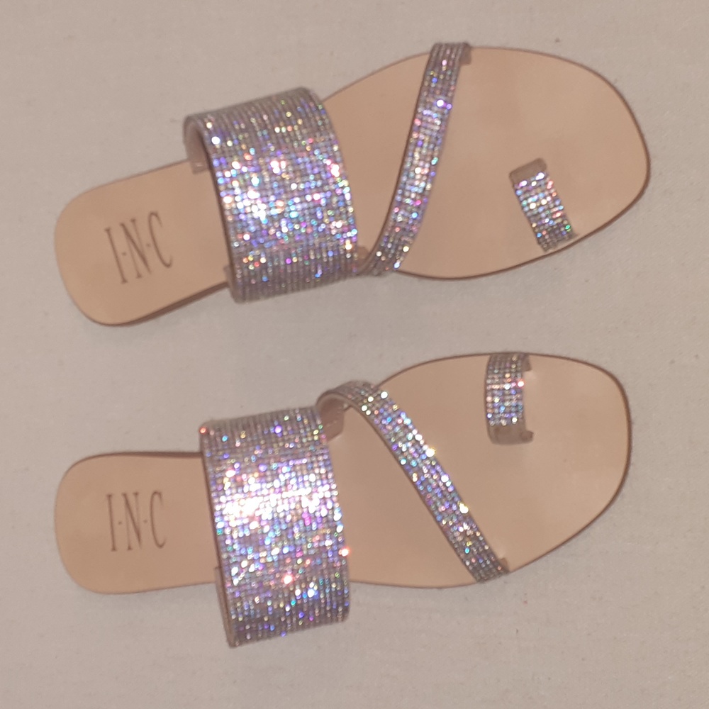 I-N-C Women's Rhinestone Sandals. NWT' Sz.6